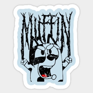 Bluey Muffin Metal Sticker